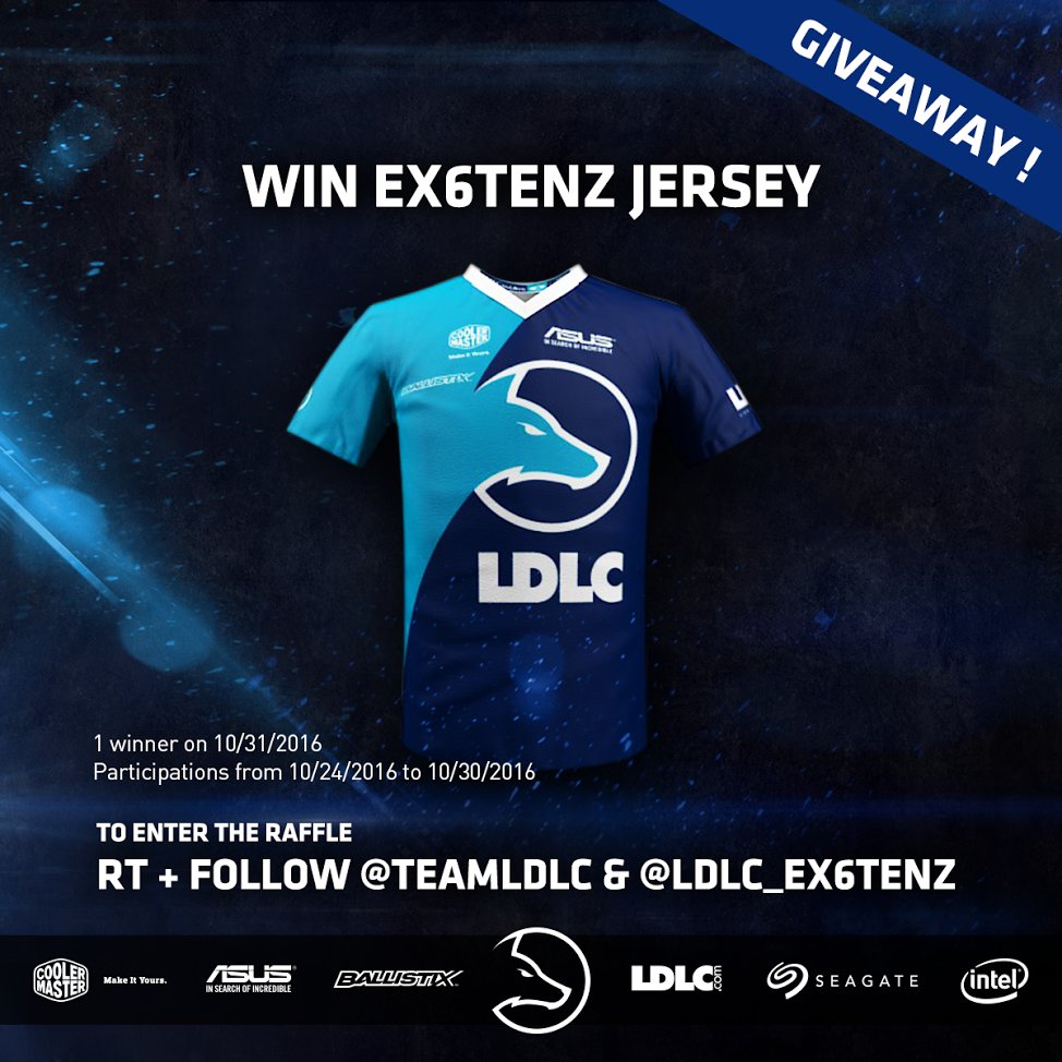 Ex6TenZZZZZZZ's tweet photo. Try to win my LDLC jersey! To enter the giveaway RT this tweet and follow both @LDLC_Ex6TenZ and @TeamLDLC! Results on the 31st, good luck! https://t.co/Xg3wndhVzH