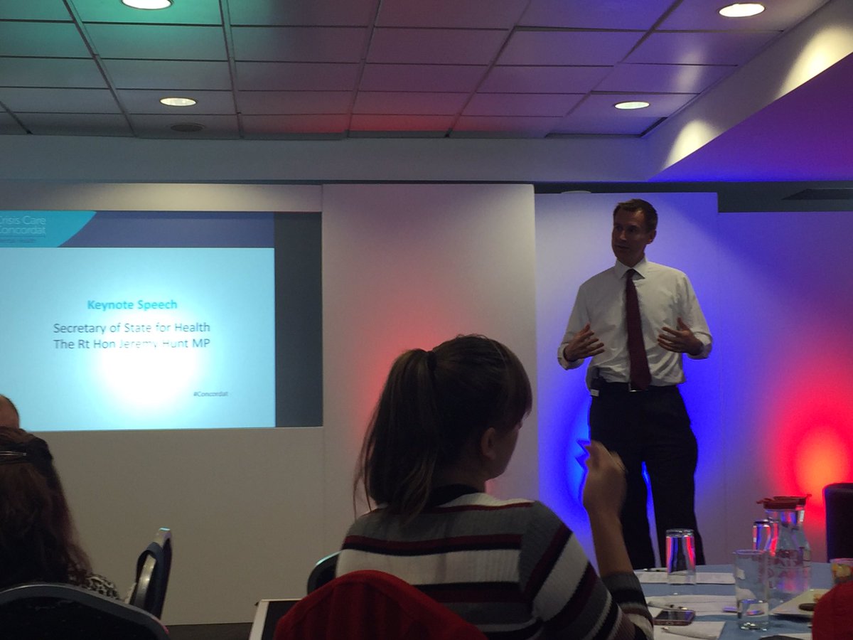 Welcome praise frm <a href="/Jeremy_Hunt/">Sir Jeremy Hunt MP</a> for Police response to #mental health &amp; how all have worked together to improve journey for users #concordat