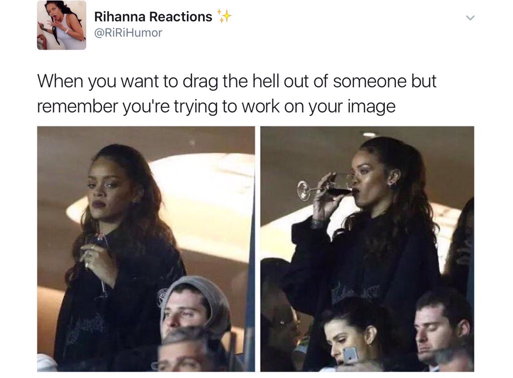 asapsatoshi's tweet photo. That moment when @RiRiHumor is the only reason I even go on Twitter 😂😛 https://t.co/L6Nay4RL6k