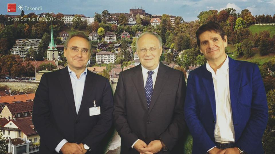 Takondi_AG's tweet photo. President of the Swiss Confederation, Johann Schneider-Ammann, visited our booth at #SSUD2016. Thanks for your visit! #MagicPicture #TARTT https://t.co/t4NO1kcSp9