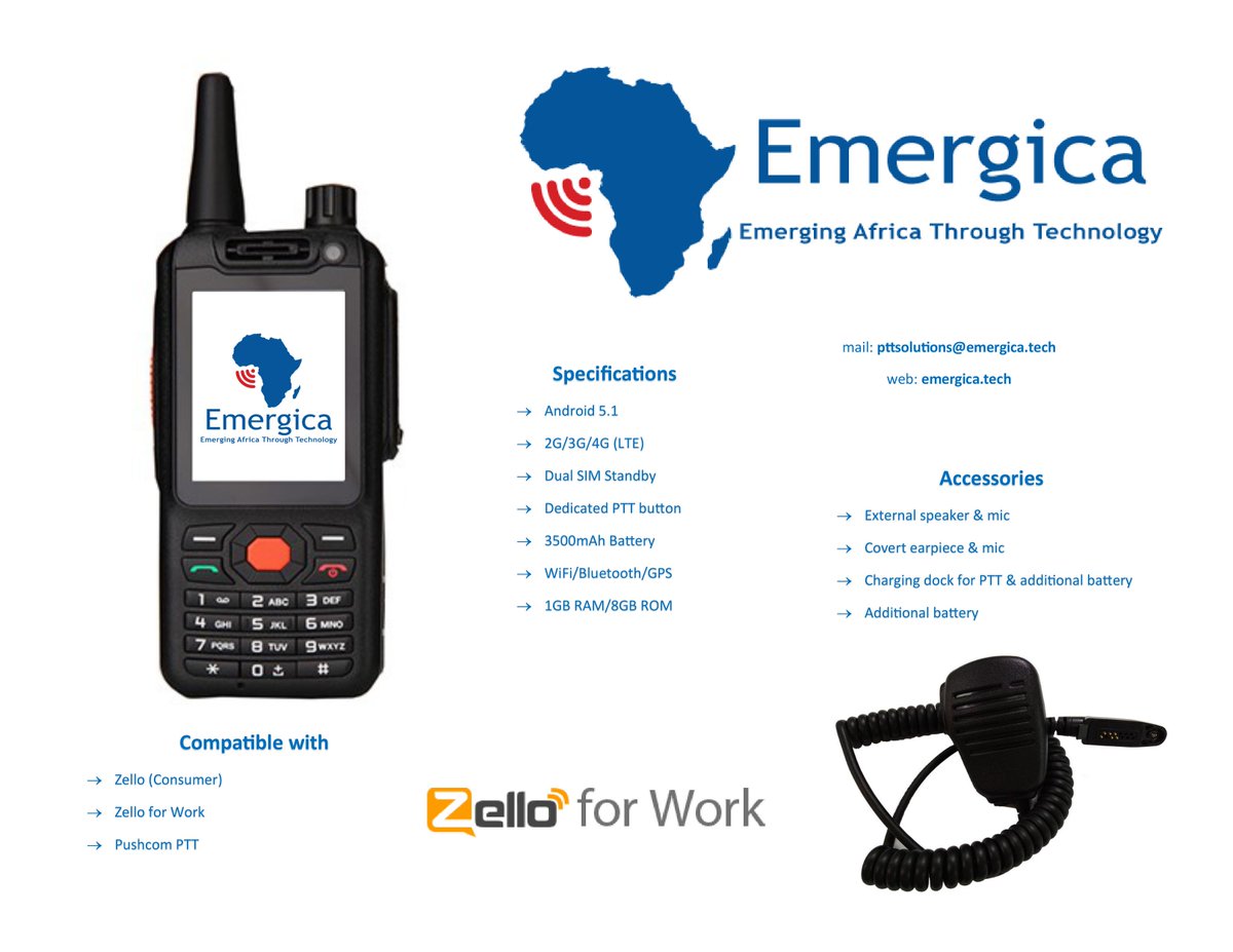 A PTT Solution for your organisations in #SouthAfrica #EMS #Security #Safety <a href="/ZelloWorkZA/">Zello (ZA)</a> #Community #Crime
