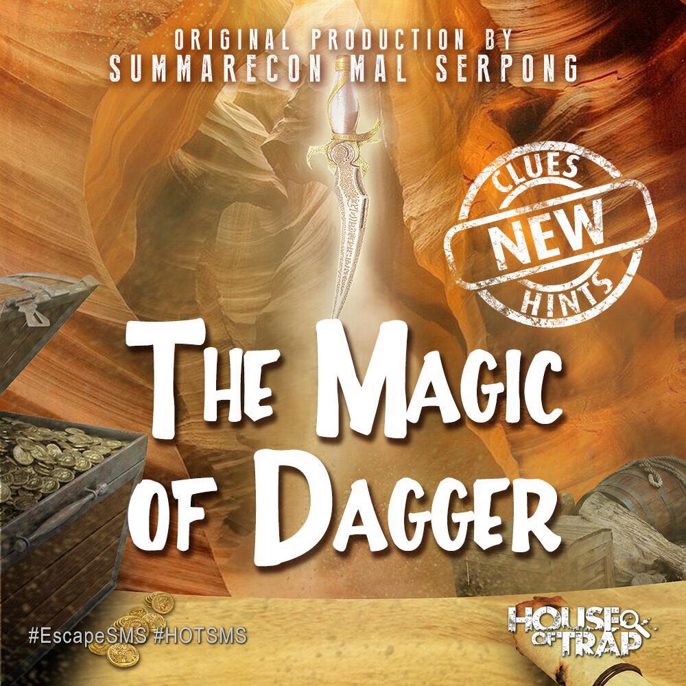 SMS_Serpong's tweet photo. House Of Trap! Yakin kamu bisa menyelesaikan teka-teki baru The Magic Dagger? #EscapeSMS #HOTSMS https://t.co/dcaCojfWjW