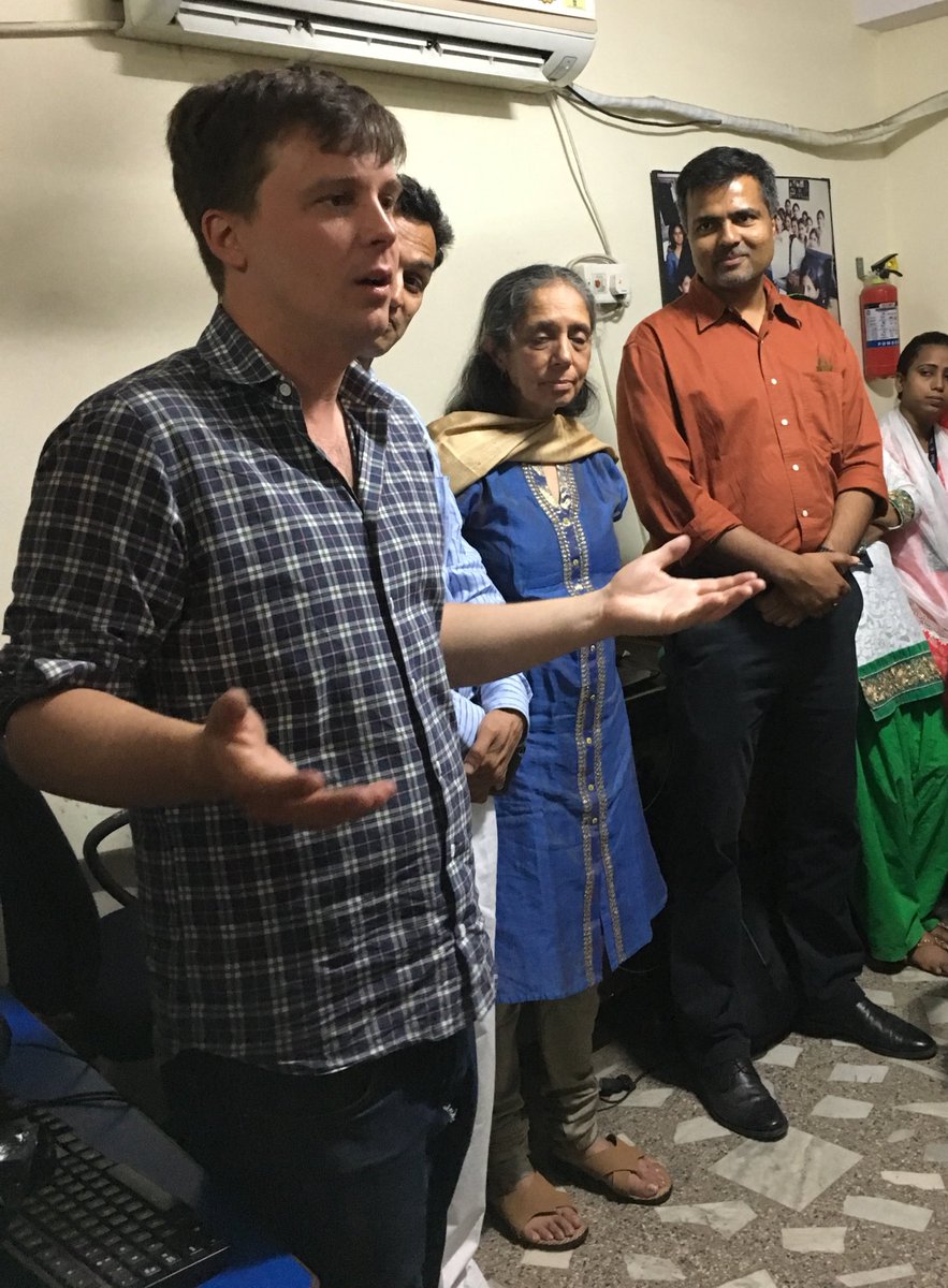 .<a href="/l2k/">Lukas Biewald</a> founder of <a href="/CrowdFlower/">CrowdFlower is now Figure Eight</a> speaking to staff of social enterprise <a href="/iMeritDigital/">iMerit Technology</a> w/ founder <a href="/RadhaRBasu/">Radha Basu</a> &amp; <a href="/AIFoundation/">American India Foundation</a> CD <a href="/nishantnupur/">Nupur Nishant</a>