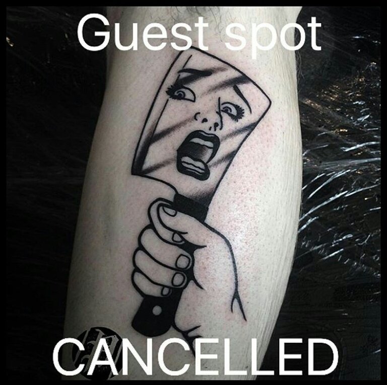 _prideandglory_'s tweet photo. Guest spot cancelled! #tattoo #tattoos #leightattoos #essextattoos #loveleighroad #tattooing https://t.co/NoYhwBXrZL