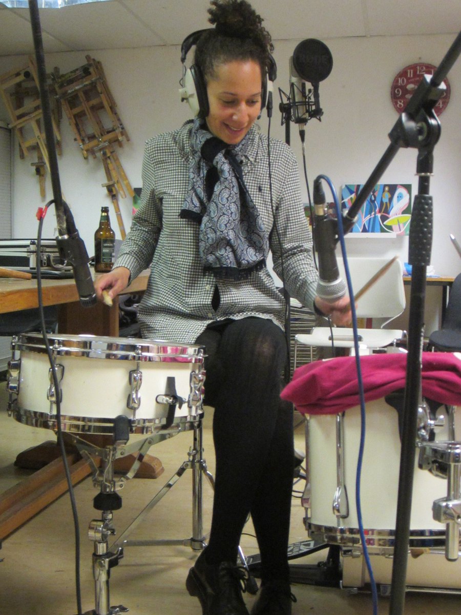 rosediamondhand's tweet photo. Leonie bashing the drums from our recording session at @SeedStudiosTraf https://t.co/E2baRK8wYt
