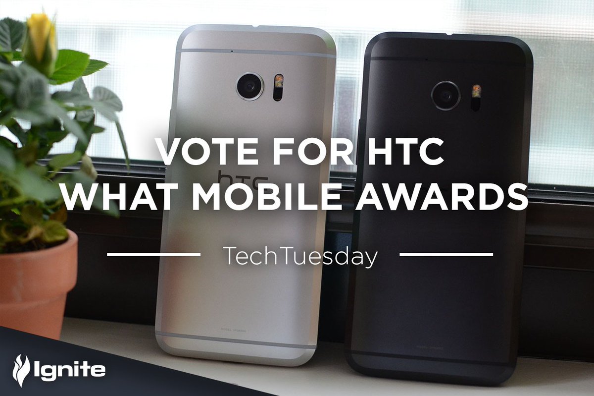 UKIgnite's tweet image. The @HTC_UK 10 is up for the Best Smartphone Award in the @WhatMobile awards. Vote for it here - whatmobileawards.co.uk  #TechTuesday