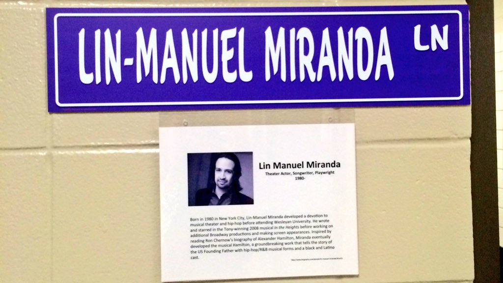 School is cool on Lin-Manuel Miranda Lane! #asmartplace