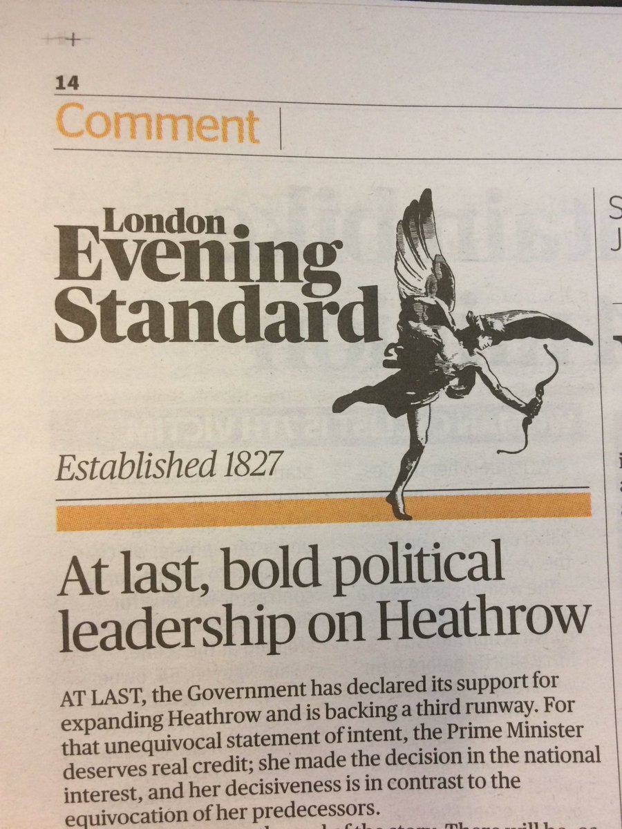 JoeMurphyLondon's tweet image. Strong praise for Theresa May's "bold leadership" in @EveningStandard leader tonight.
