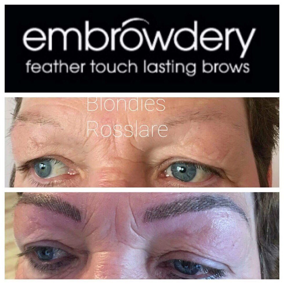 Blondies06's tweet photo. #Embrowdery by @Traytruffles #blondiesrosslare #semipermanentbrows #featherstrokebrows #micropigmentation https://t.co/JPw6EEFdxj