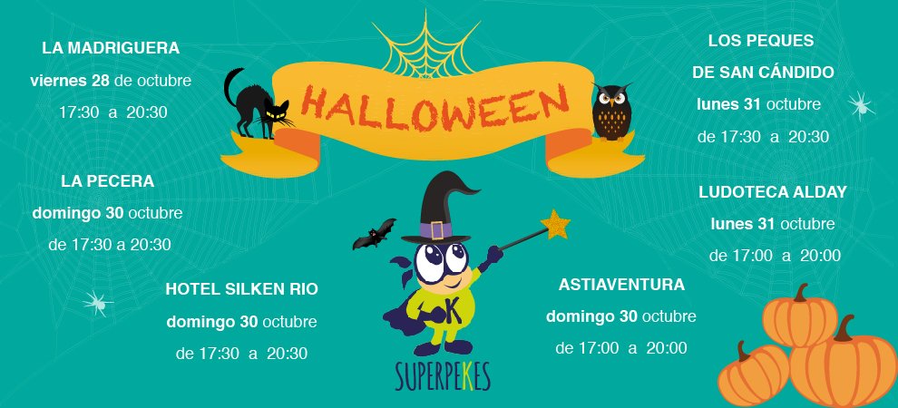 superpeKes_'s tweet photo. Mira cuántas #fiestastemáticas hemos organizado para que tu peke lo pase en grande en #halloween ¡no hay excusas! https://t.co/Q91liH8Tmr https://t.co/WyrLJVAlK7