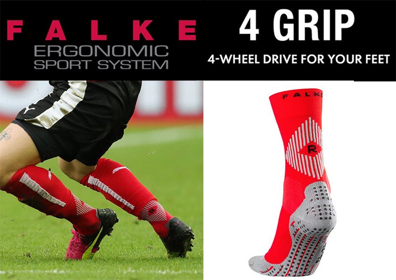 SocksFox on X: Falke 4 Grip Sports Socks 4-wheel drive for your feet.  Improve grip when turning at speed. Football, hockey,  rugby  / X