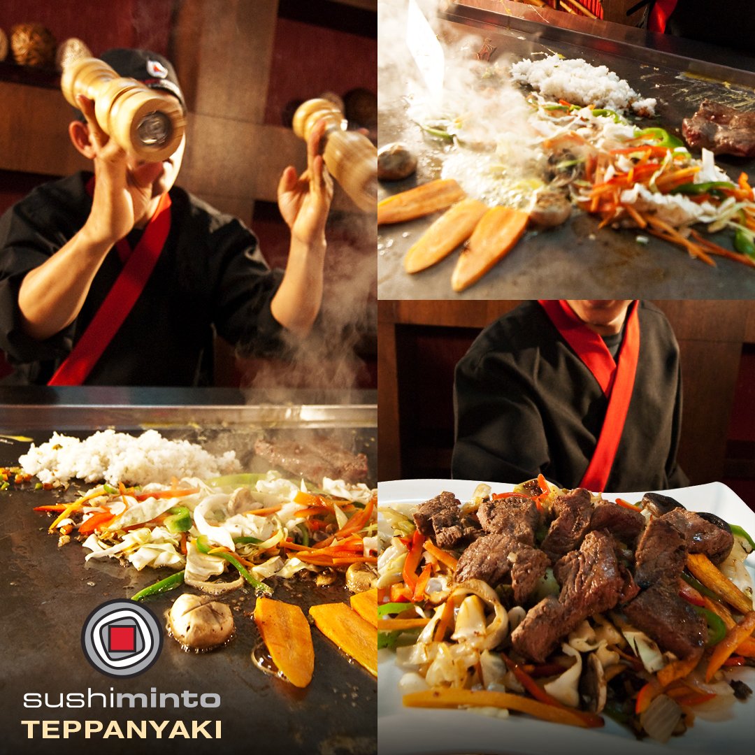 sushi_minto's tweet photo. Sit around the teppan hot plates and watch as our chefs skilfully cook your favorite "TEPPANYAKI" dish in front of you. https://t.co/mNA9OWT5lG