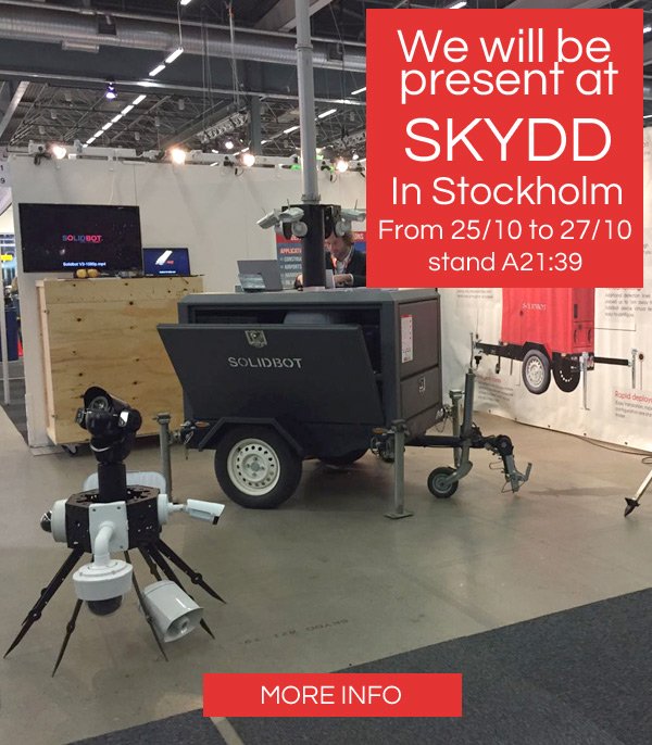 SolidbotSecure's tweet image. Come and visit us at SKYDD in Stockholm!! Stand A21:39 #SKYDD #Security #surveillance #sweden #madeinbelgium