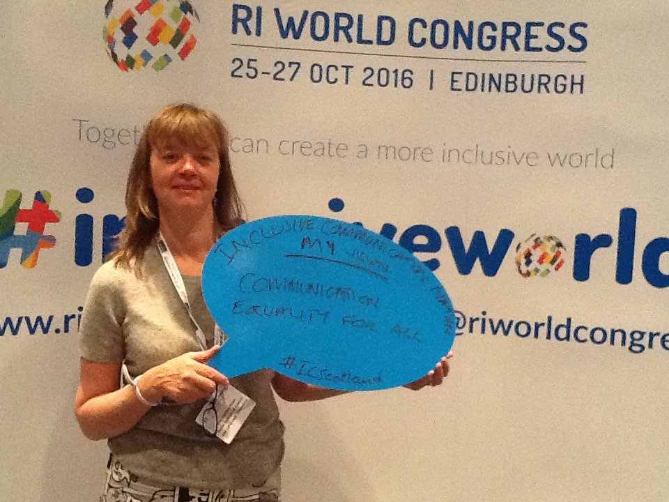 rcsltscot's tweet photo. Kim wants communication equality for all #ICScotland
#inclusiveworld https://t.co/vcjWtrXBVd