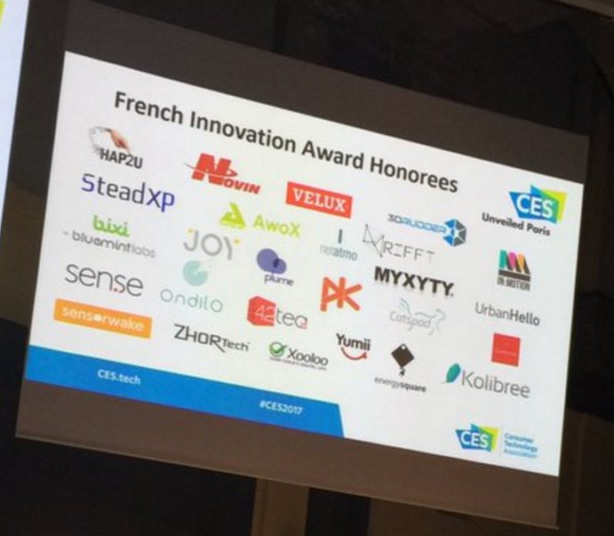 AKTANTIS's tweet photo. Nos 3 adhérents @IcoByOndilo @Rifft_Cognitics &amp; @Myxyty parmi les 25 startups honorées des Awards #CES Ils sont au top ! #CESunveiledparis https://t.co/ia9PaQu22e