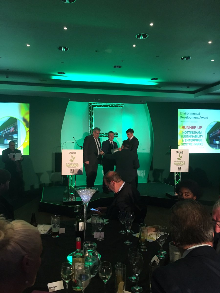 NottmSEC's tweet photo. We were very proud to be finalists of @NottinghamPost Environmental Awards here's the moment we collected our award! https://t.co/MeQpzVLPWa https://t.co/XLNTxn0ysh