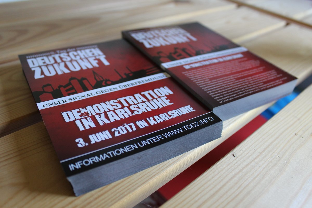 materialversand's tweet image. Auch die Aufkleber &amp;amp; Flugblätter für den Tag der deutschen Zukunft (#tddz) 2017 in Karlsruhe bekommt ihr bei uns: patrioten-propaganda.net/partner/twitte…