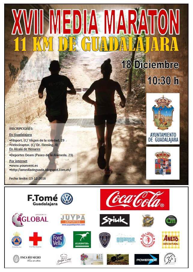 cosmesagitario's tweet photo. Solo queda que os apunteis, disfrutemos de nuestra Media Maratón de Guadalajara, que corramos tanto en los 11km, como en la Media maraton https://t.co/NkDq2FFUSD