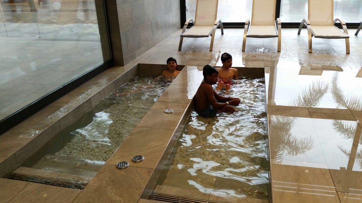 Go4Goal_'s tweet photo. The boys enjoyed a recovery session in the gym and spa today after last night's games! 🇪🇸 #Go4Goal https://t.co/FPdt9CcVft
