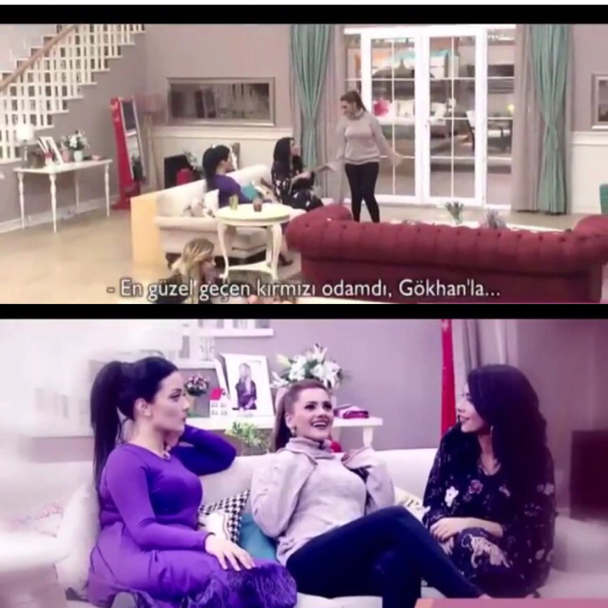 İki elti başbaşa oturmuş kaynatıyorlarmış sonra görümceleri gelmiş mutluluğunu paylaşıyo istediğim tablo #hazsem #kısmetseolur #addid 💕😍