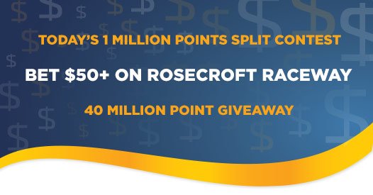 Xpressbet's tweet photo. Bet $50 tonight at @Rosecroft (Show wagering excluded) to split 1M Points! 1st post 6:40PM ET > https://t.co/EVEIdzDitQ #MakeAmericaBetAgain https://t.co/ohctPFz6Kp