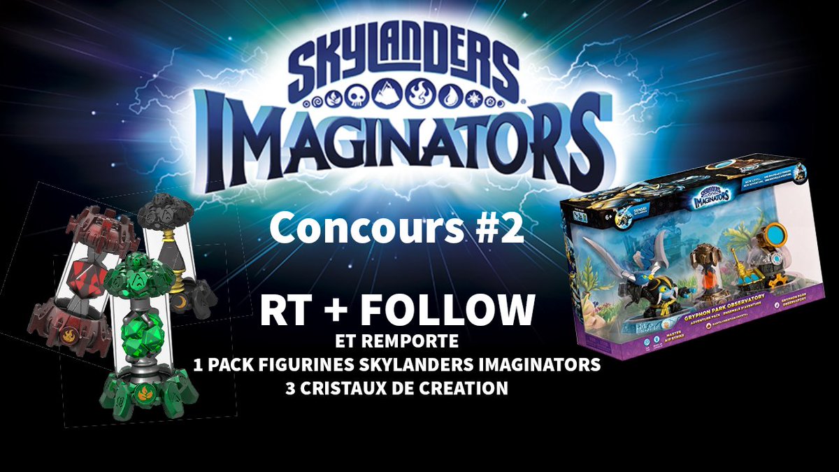 Newtiteuf's tweet photo. [Concours 2] RT + Follow pour gagner 1 pack figurine #SkylandersImaginators + 3 cristaux de création. Tirage au sort le 2 nov. https://t.co/SUMxxk7lzQ