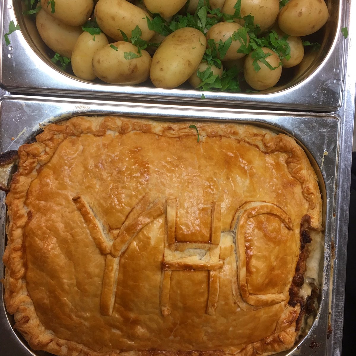 YorkshireHutCo's tweet photo. A Yorkshire Hut Company pie courtesy of @bradshawsofyork what more could you ask for... https://t.co/Wp91o48p6q