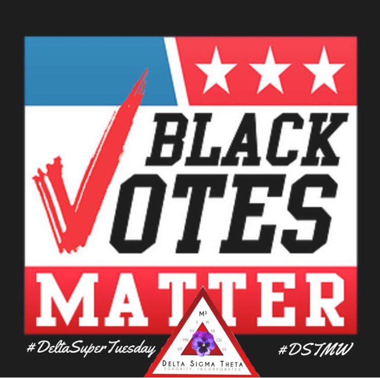 dst_epsilonmu's tweet photo. Make sure that you get out to the polls to vote! #DeltaSuperTuesday #DSTMW #blacklivesmatter #pumpsandpolitics #unbosseDST https://t.co/MnvnQBylji