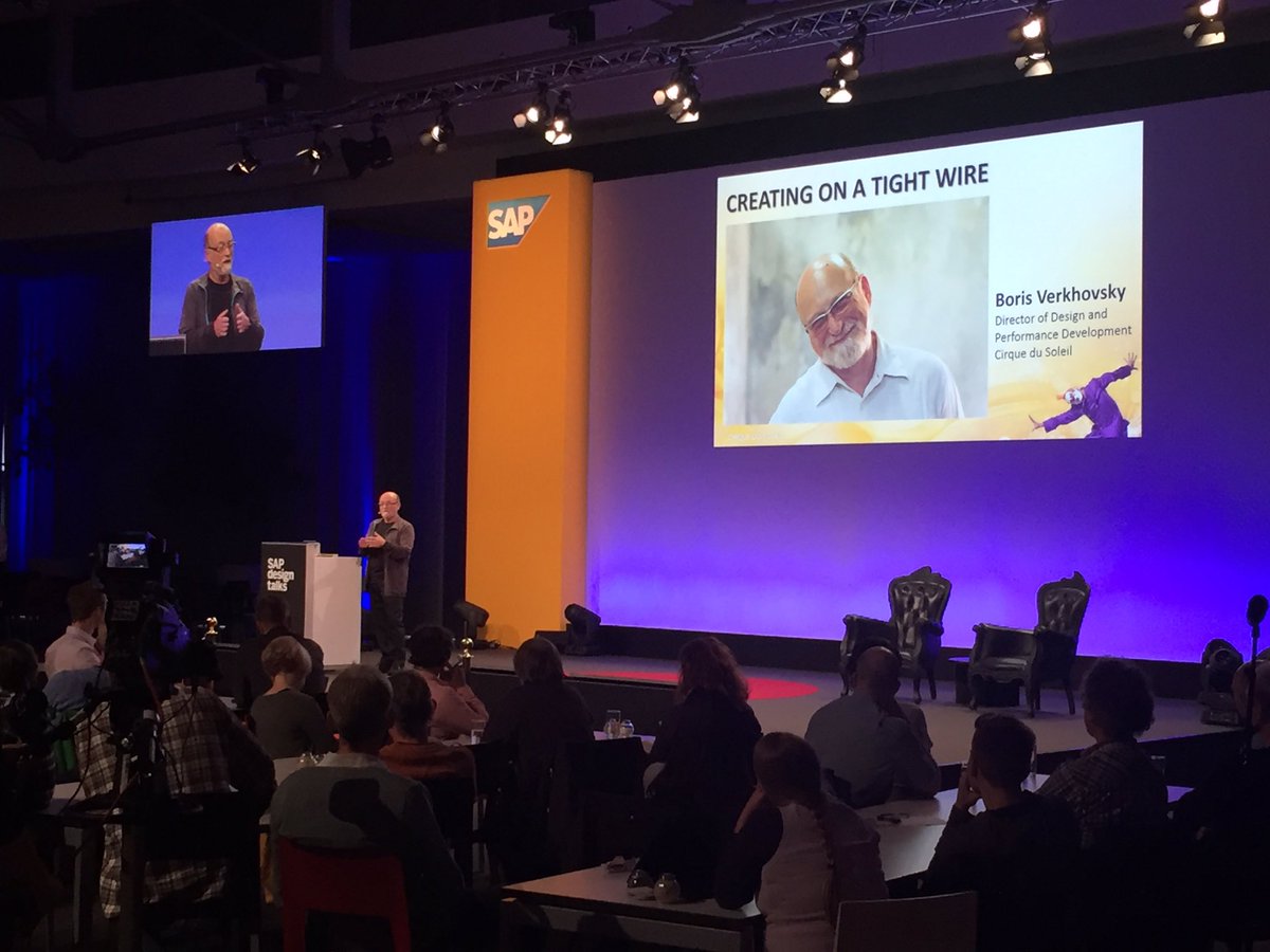 Martinez_Gomez's tweet image. Today Boris Verkhovsky, Director of creation and Performance development at Cirque du Soleil talking at SAP design talks #SAP #SAPdesign