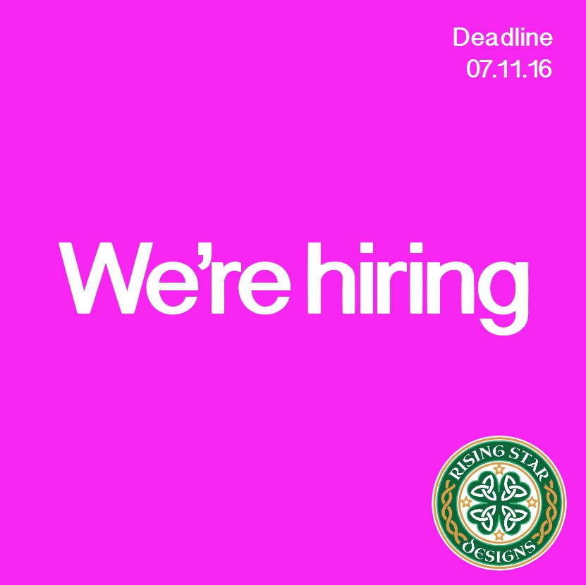 risingstardesig's tweet photo. We have three positions on offer for the right candidates. See https://t.co/O2BAorhXLW for more details https://t.co/8ZsmVpfP9F