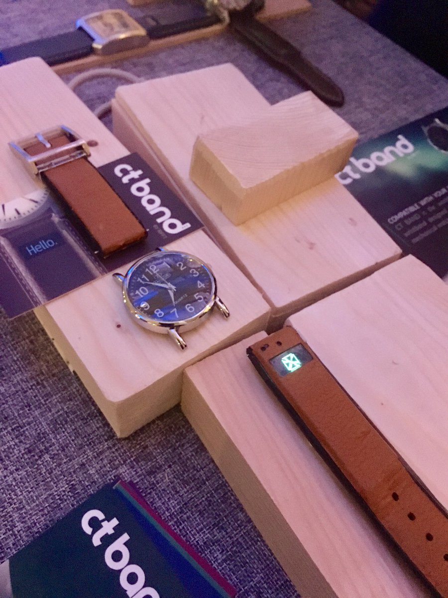 gadget_magazine's tweet photo. You've heard of a smartwatch, what about a smart watch band? Keep your classic timepiece but track fitness with the CT Band #CESunveiled https://t.co/xHuP8HsPMe