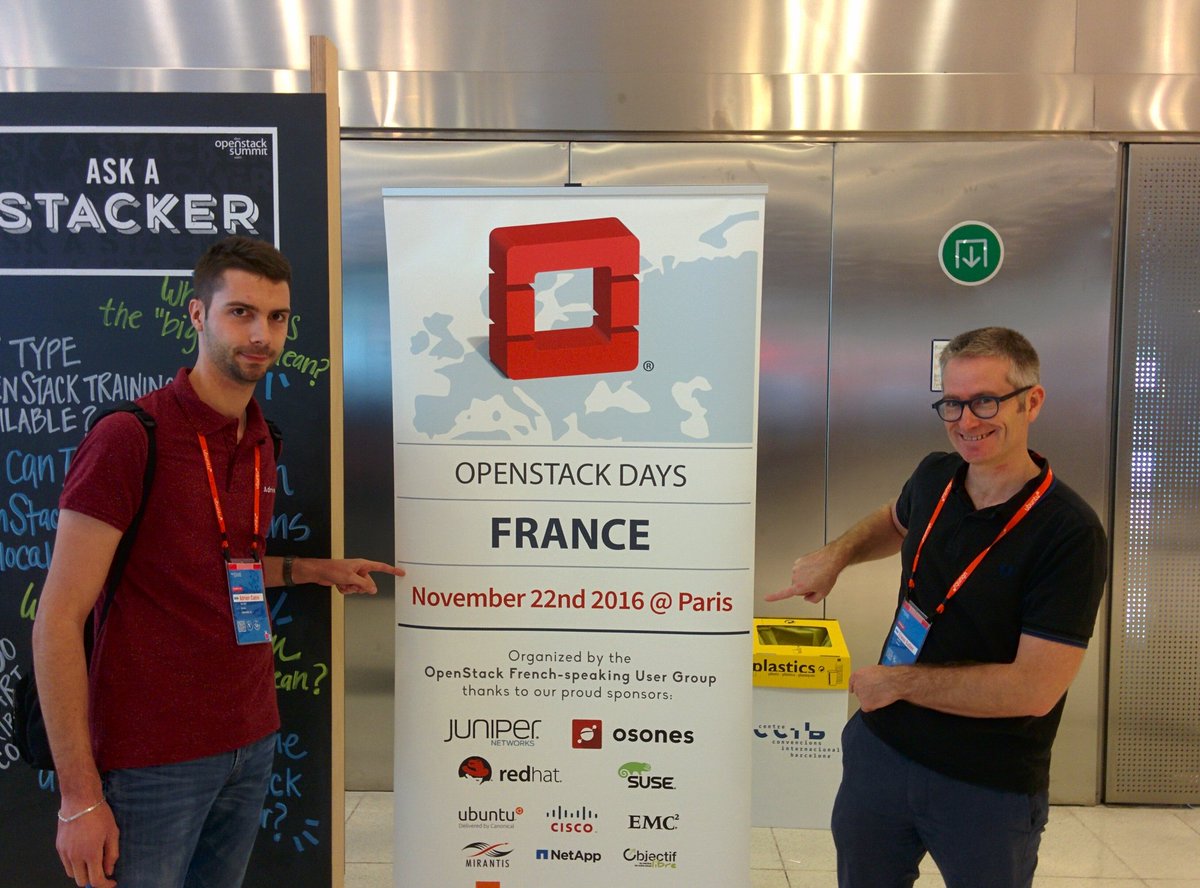 egallen's tweet photo. If you want to know more about #OpenStackDayFrance Paris November 22nd, join us at #OpenStack Foundation Lounge! https://t.co/dxh3qLTrqu https://t.co/YpdUmo8nNy