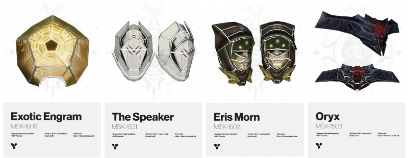 XB1_Fireteam's tweet photo. Festival of the Lost: Papercraft Masks PDFs

#destiny #xboxone #festivalofthelost #papercraftmasks

https://t.co/fTavdAor8R https://t.co/wsTtsHhyqD