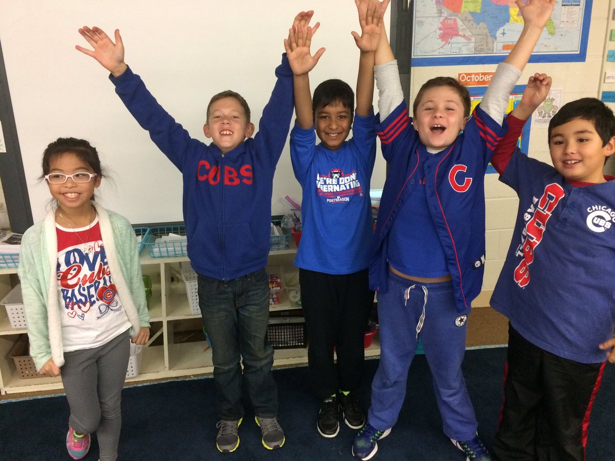 teachmrsley's tweet image. Go cubs go from room 203!