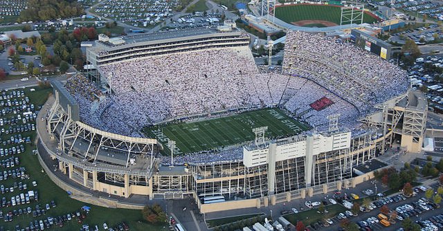 penn_state's tweet photo. The first concert to ever be played at Beaver Stadium will be announced during the Iowa game. Who do you think it will be? https://t.co/FLlXjLoUm5