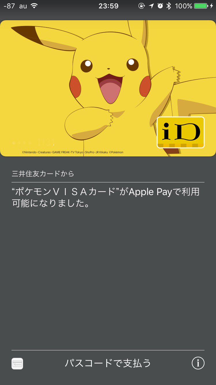 Hapi Vrdj 1 22 1 29 Applepay ポケモンvisaカード通したら普通に通ってそのままカードの柄がでてきたのにびっくりしてる T Co 2ulqdbdnax Twitter