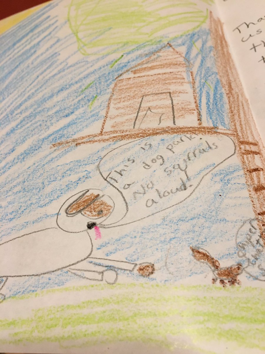 victoriajcoe's tweet image. This is a Dog Park! No squirrels allowed! #3rdGradersRock