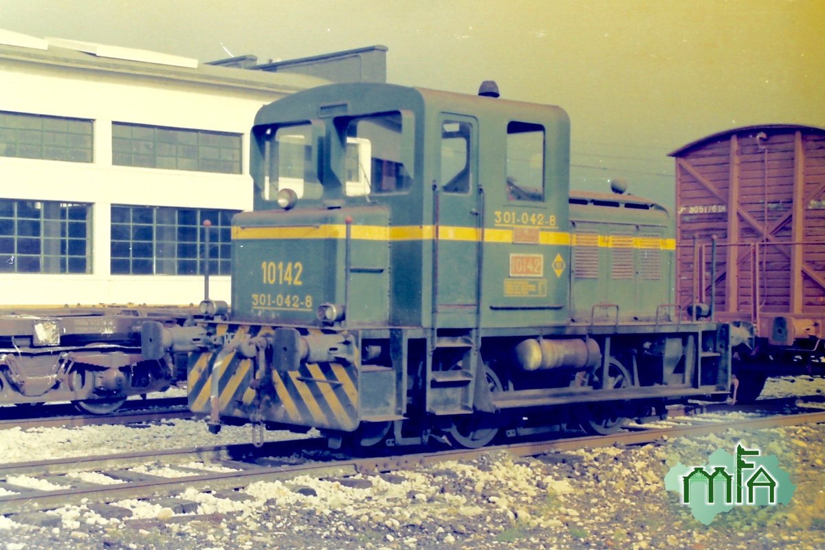 Imágenes de la locomotora de la serie 301, la popular MeMe, uno de los vehículos que el MUFA desea recuperar.