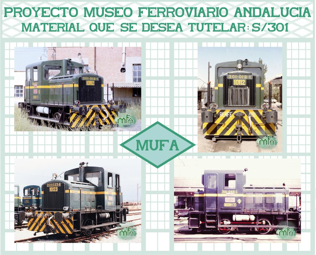 Panel expositivo sobre la Locomotora S/301.