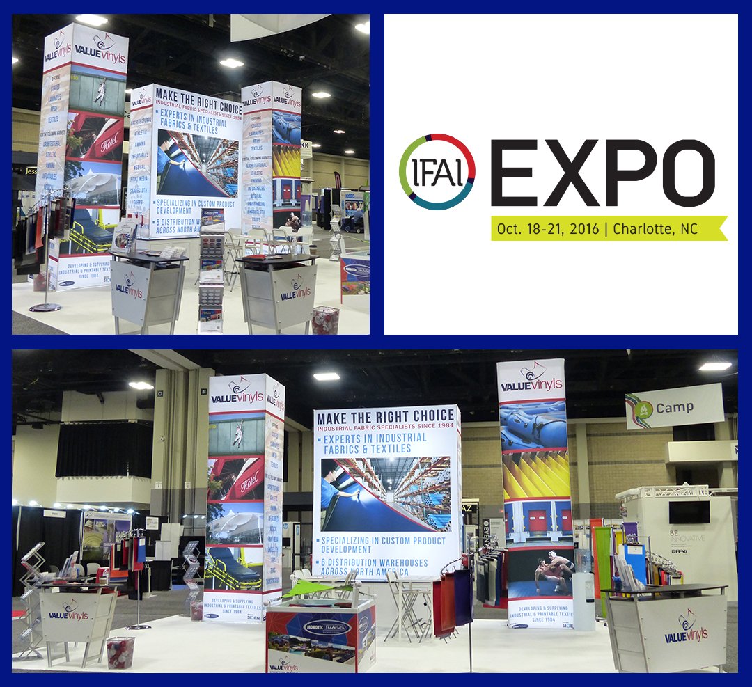 valuevinyls's tweet photo. #IFAI2016 was a great time! Value Vinyls thanks everyone for stopping by to discuss industrial vinyl & textiles! https://t.co/jEQAE4yqRn https://t.co/wHRQoM7CDZ