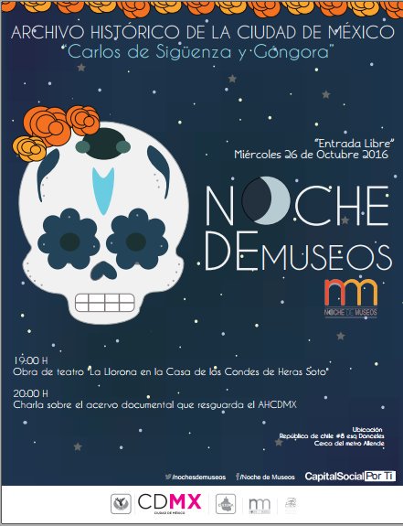 arteycultura's tweet photo. Obra de teatro sobre La llorona y una charla sobre el acervo documental, en la #NocheDeMuseos del Archivo Histórico de la CDMX #AHCDMX https://t.co/8P4YOz9bcC