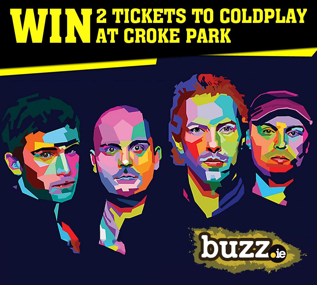 buzzdotie's tweet photo. WIN TWO TICKETS TO COLDPLAY IN CROKE PARK! Follow &amp; RT before midnight Thursday October 27 to enter! 🎵🎤🎸 https://t.co/C8wTk0H3CO