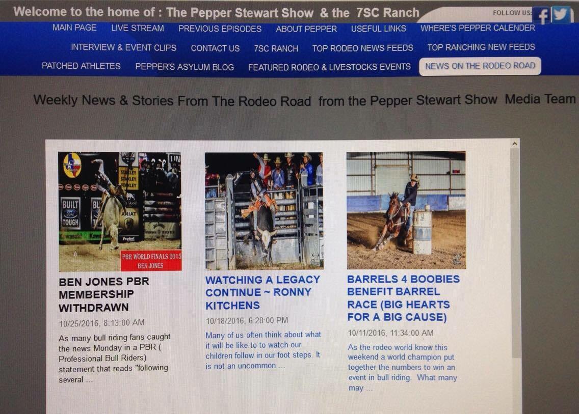 PepperStewart's tweet photo. Plenty of  Rodeo News stories to kill some time ! #TRNRW #TalkShow #InternetTV 
https://t.co/CFUULJOviM https://t.co/tc05Uuyojj