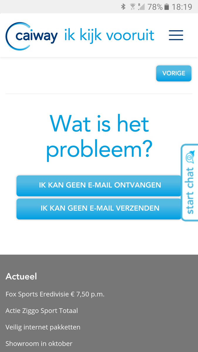 peterschaaff's tweet photo. @Caiway dat vraag ik niet, ik vraag of er op genoemde pagina melding kan worden gemaakt van de storing. Zie afbeelding :) https://t.co/twMEgYMpng