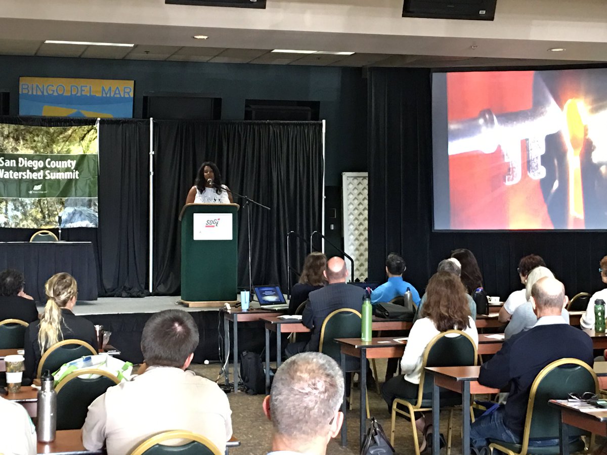 allisondtorres's tweet photo. .@SDGE #SdWatershedSummit is off to an amazing start with Commissioner @RueMapp #getoutside #loveyourenvironment https://t.co/6VH6Lzjdji