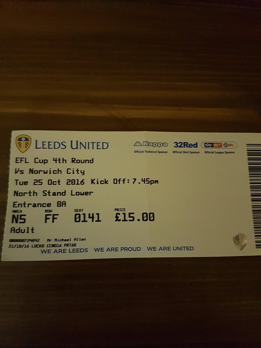 *FOUND* Match ticket for tonight in name of Michael Allen outside Graveley's chippy. Please retweet trying to find owner #lufc #MOT