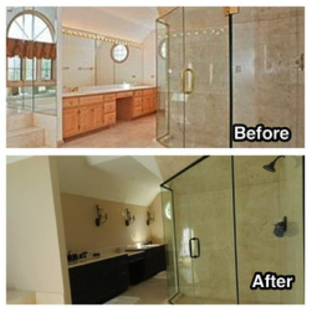 Check out this bathroom before and after picture! #Beautiful #TransformationTuesday #NewlineDesignCenter