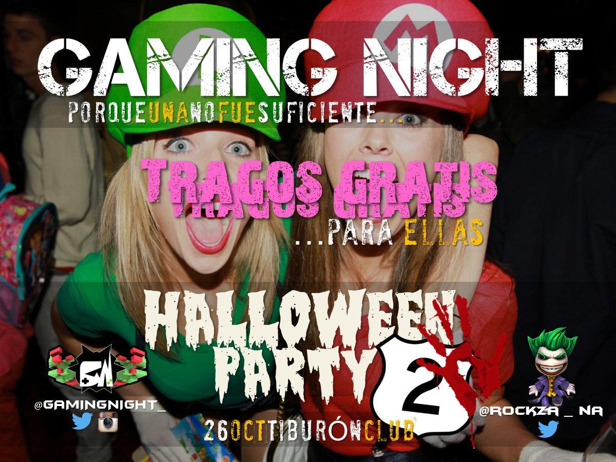 #HalloweenParty <a href="/TiburonClubBB/">Tiburón Club</a> HOY Tragos GRATIS para ellas, Videojuegos, PREMIOS cortesia @BeerhouseLcha y <a href="/cocktailtimeve/">@cocktailtimeve</a>