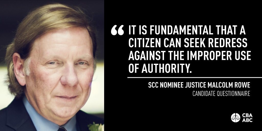 CBA_News's tweet photo. IN HIS WORDS - Quote 6 by @SCC_eng nominee #MalcolmRowe. #cdnpoli https://t.co/dOT5Rh1tQN