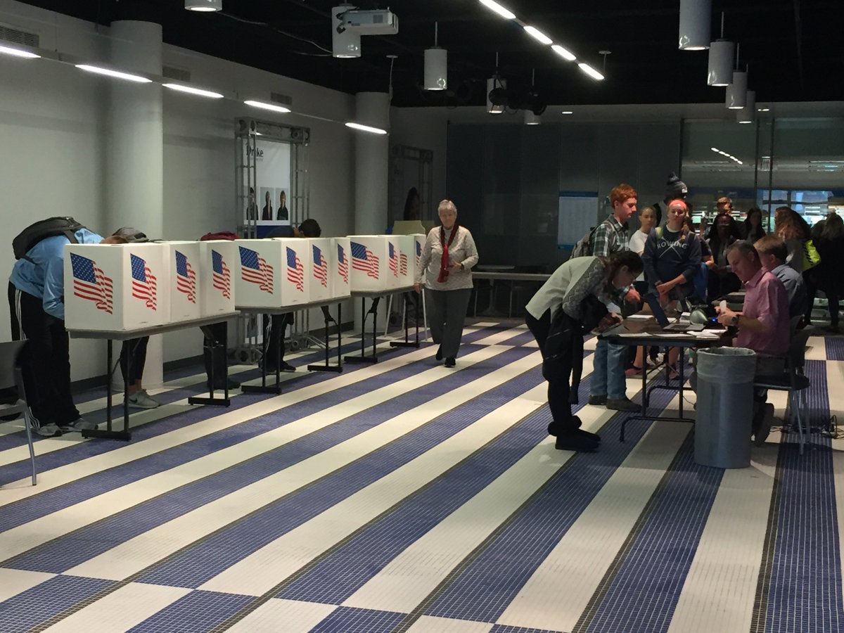 DrakeDemocrats's tweet photo. Hey Bulldogs! Get out and vote today in Olmsted from 9am-3pm! #DrakeVotesEarly #WithHerFirst https://t.co/pwoPab4k8o